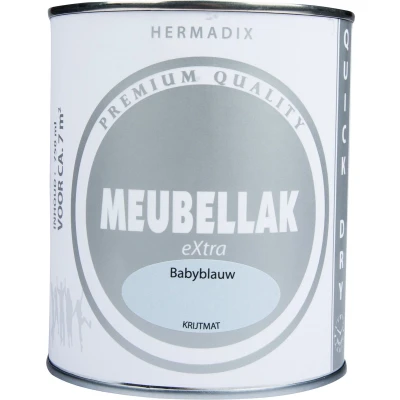 Afbeelding van Hermadix Meubbellak Extra Babyblauw Krijtmat 750 ml