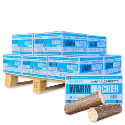 Afbeelding van Nestro hardhouten briketten, 10 x kg, karton, FSC gloeihouder, open haard, oven, brander, houtbriketten, verwarming, grill, rookoven, kolen, 100 kg Energie Kienbacher