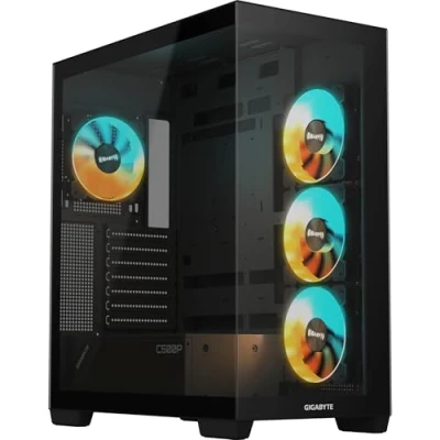Afbeelding van Gigabyte Case GB C500P ST MidiTower producteigenschappen Transparant paneel ATX MicroATX MiniITX Kleur (ATX, Mini ITX), PC behuizing, Zwart