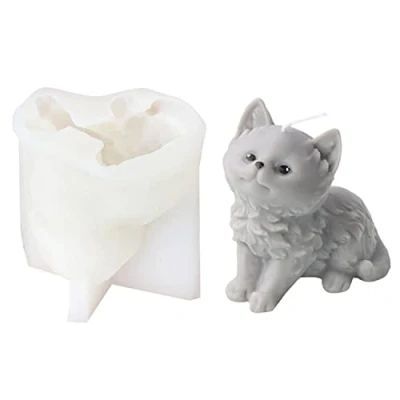 Afbeelding van JS MOLD siliconen vorm dieren 3D, kattenvorm zeepgietvorm, dierengietvormen siliconen, epoxyhars vormen voor cake, kaarsen, zeep, fondant decoratie (schattige katten)