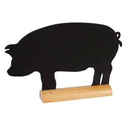 Afbeelding van Tafelkrijtbord Securit, Varken, hout, incl. 1 krijtstift dun wit
