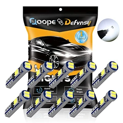 Afbeelding van Defvnsy 10 STKS Heldere Wit T5 W3W 74 286 70 2721 W1.2W Led Wedge Dashboard Lampen 12 V Auto Interieur Verlichting Lamp Waarschuwing Indicator Instrument