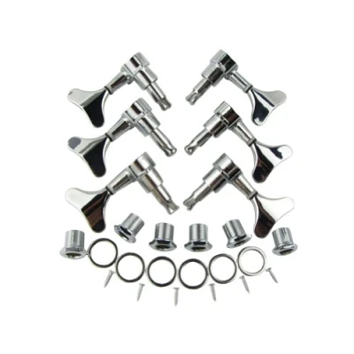 Afbeelding van Musiclily 3L+3R Gesloten Bass Tuners Stemmechanieken Tuning Pegs Keys Machine Heads voor 5/6 snarige Basgitaar, Chroom