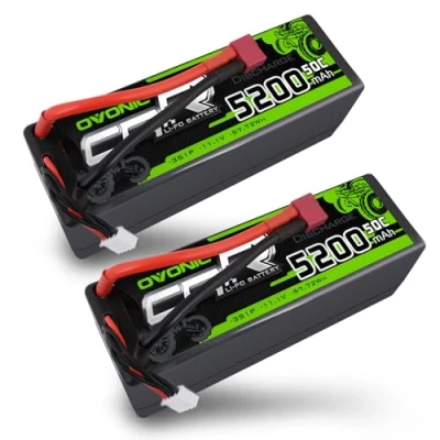 Afbeelding van OVONIC 3S Lipo accu 11.1V 5200mAh 50C met Deans stekker hardcase voor FPV RC vliegtuig auto Evader BX Quadcopter helikopter vrachtwagen boot (2 stuks)