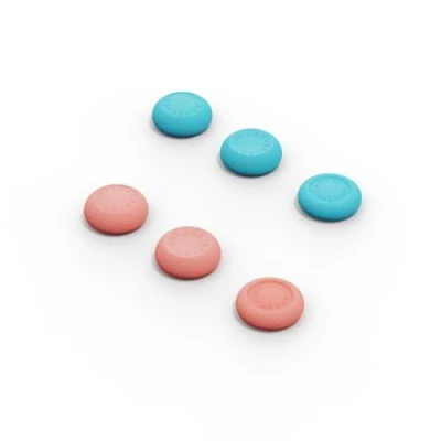 Afbeelding van Savage Raven by Skull &amp; Co. Skin, CQC Thumb Grip Set Joystick Cap Analog Stick for Nintendo Switch 2 Joy Con Controller Neon Blue+Red, 3 Pairs(6pcs)