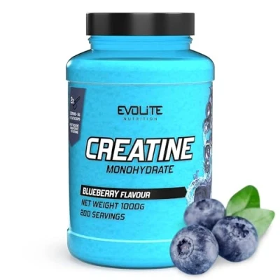 Afbeelding van Evolite Nutrition Creatine Monohydrate 500 g / 1 Kg Flavour Poeder Zoals Pre Workout Booster Spieropbouw Smaakpoeder Zonder Calorieën (Zwarte bes, kg)