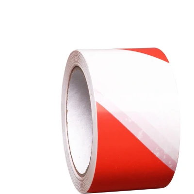 Afbeelding van Proline vloermarkering tape, rood wit 75 mm