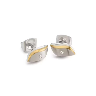 Afbeelding van Bicolor titanium oorstekers tulp Boccia 05044 04
