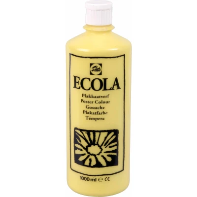 Afbeelding van Talens Ecola Plakkaatverf Flacon Van 1000 Ml, Citroengeel