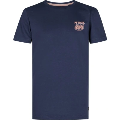 Afbeelding van Petrol Industries Jongens Backprint T shirt Bayfront Blauw Maat 104