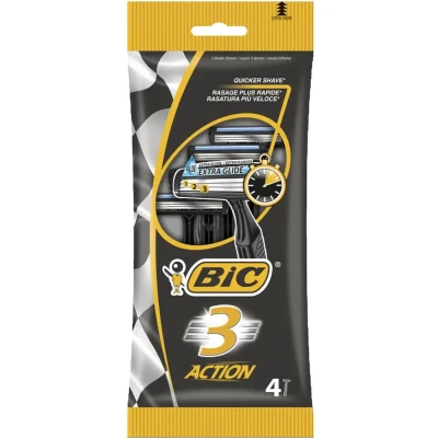 Afbeelding van BIC Action 3 Wegwerpscheermesjes 4 Stuks