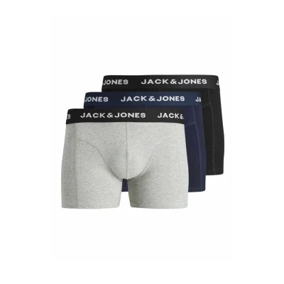 Afbeelding van JACK &amp; JONES Boxershorts donkerblauw / grijs gemêleerd zwart wit