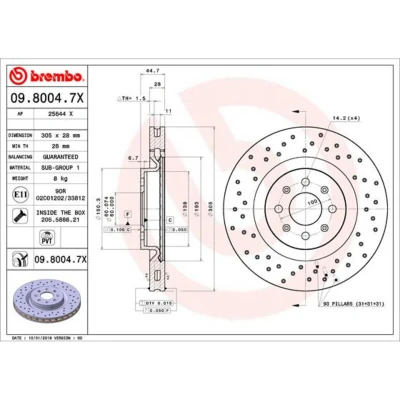 Afbeelding van Brembo Remschijven 09.8004.7X