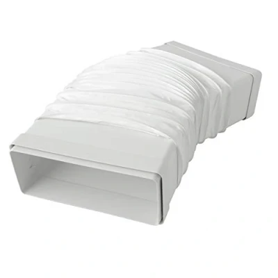 Afbeelding van La Ventilazione CGF229B Flexibele koppeling, 220 x 90 mm, met F stekker voor rechthoekige buizen, wit