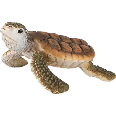 Afbeelding van Bullyland 63569 Speelfiguur zeeschildpad welp, ca. 6 cm hoog dierfiguur, detailgetrouw, PVC vrij, ideaal als taartfiguur en klein cadeautje voor kinderen vanaf 3 jaar
