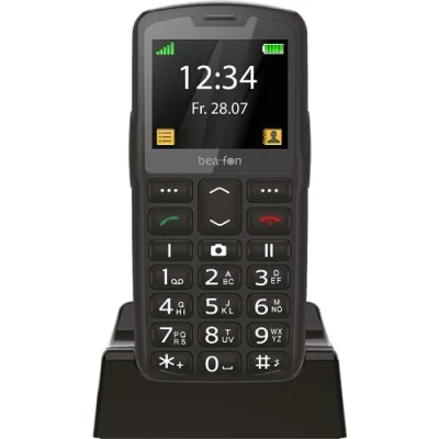 Afbeelding van Beafon, SL260, Silverline, toetstelefoon, seniorenmobiele telefoon met SOS noodoproepknop, compatibel gehoorapparaten, M4/T4, lichtsignaal, display 2,2 inch (5,58 inch), zwart