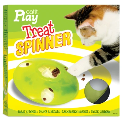 Afbeelding van Catit Play Treat Spinner Kattenspeelgoed 19.5 x 5.8 cm Wit Groen