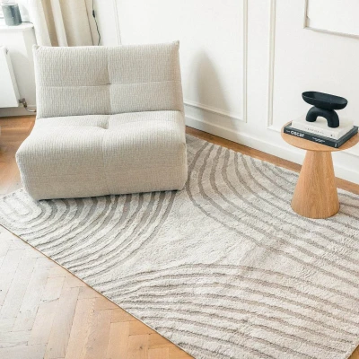 Afbeelding van Scandinavisch vloerkleed Vidar zand Interieur05 240 x 340 cm (XL)
