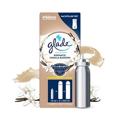 Afbeelding van Glade Touch &amp; Fresh (Brise One Touch) navulling, luchtverfrisser minispray, Romantic Vanilla Blossom, per stuk verpakt (10 ml)