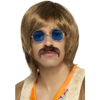 Afbeelding van Smiffys 60s Hippie Kostuum Accessoire Set Bruin