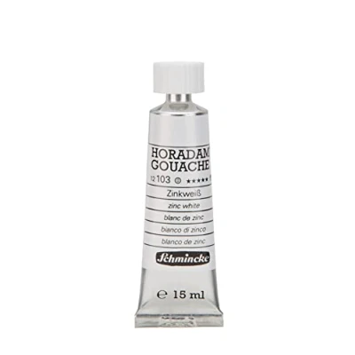 Afbeelding van Schmincke Horadam gouache, zinkwit, 15 ml tube, 12 103 006, fijnste natuurlijke dekking, zeer gepigmenteerd, kleurintensief en mat