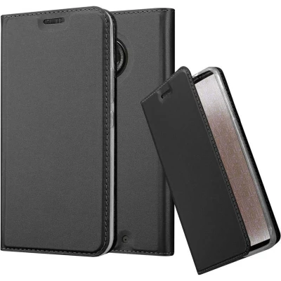 Afbeelding van Cadorabo Hoesje geschikt voor Motorola MOTO X4 in CLASSY ZWART Beschermhoes met magnetische sluiting, standfunctie en kaartvakje Book Case Cover Etui