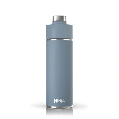 Afbeelding van Ninja Thirsti Waterfles en Veldfles 530 ML met Lekvrij Deksel. Koolzuurhoudende, Koude Warme Dranken. Ideaal voor Reizen &amp; Sporten, Drievoudig Geïsoleerde, Roestvrijstalen Fles, Blauw, DW1801EUUKBL