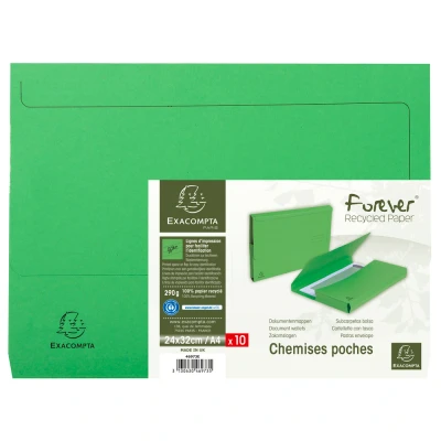 Afbeelding van Pocketmappen In Felle Kleuren Forever A4 24.5x32.5cm Fel Groen