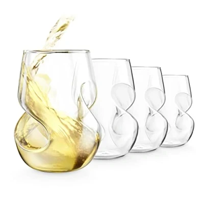 Afbeelding van Final Touch Conundrum handgeblazen glas witte wijnglazen 266 ml 4 stuks