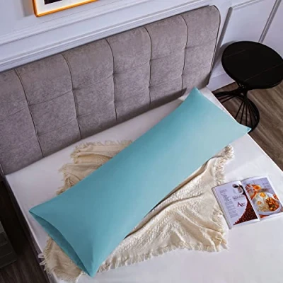Afbeelding van Kussenslopen Voor Tweepersoonsbed 50 x 150 cm, In Microvezel Met Envelopsluiting Hemelsblauw