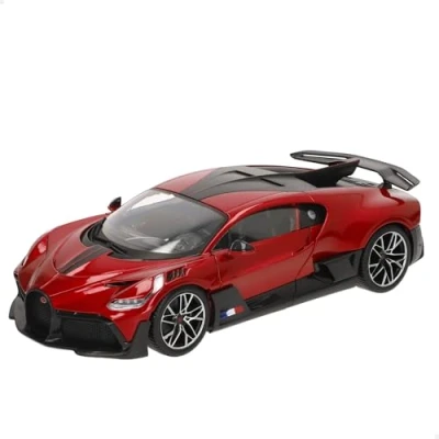 Afbeelding van Bburago Bugatti Divo: modelauto schaal 1:18, deuren en motorkap om te openen, 25 cm, rood (18 11045R)