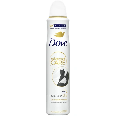 Afbeelding van Dove Deodorant Spray Invisible Dry 200 ml