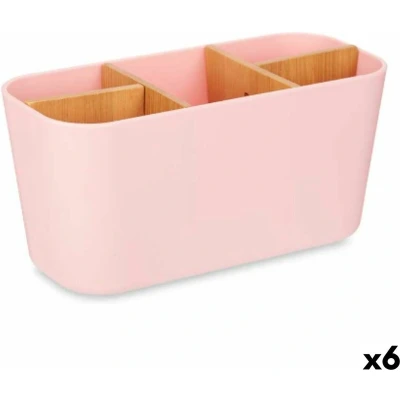 Afbeelding van Tandenborstelhouder Roze Bamboe Polypropyleen 21 x 10 9 cm (6 Stuks)
