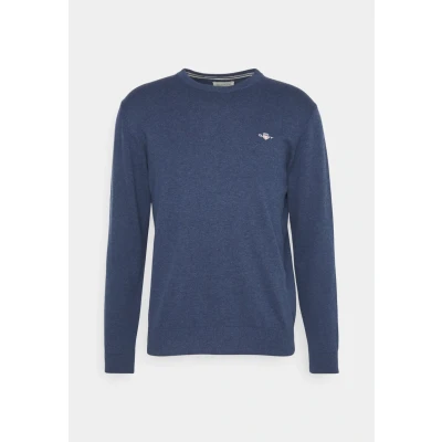 Afbeelding van GANT Classic C NECK Trui, Heren, Maat: XS, Dark blue melange