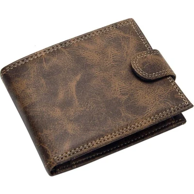 Afbeelding van BAZORO® Portemonnee Billfold Vintage 11 Pasjes Heren Kunstleer Khaki