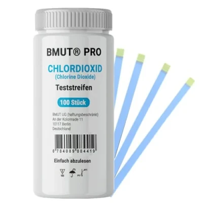 Afbeelding van August Engelhardt 100 x teststrips, chloordioxide oplossing (CDL/CD&#039;s) sneltest water 0 500 ppm