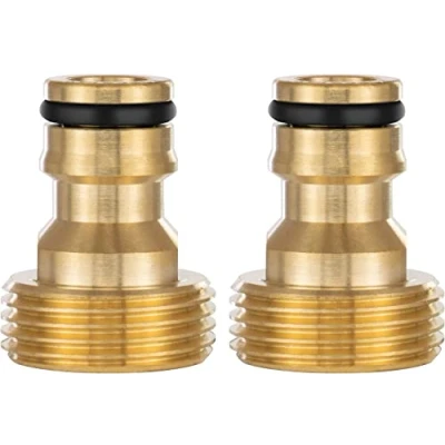Afbeelding van Poppstar 2x Wateradapter met 3/4 inch Buitendraad en Koppeling voor Tuinslang (compatibel Gardena)