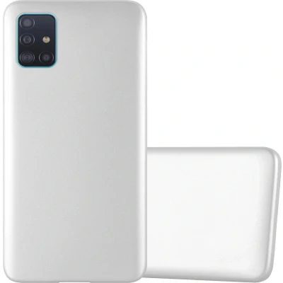 Afbeelding van Cadorabo Hoesje geschikt voor Samsung Galaxy A51 4G / M40s in METALLIC ZILVER Beschermhoes gemaakt van flexibel TPU silicone Case Cover
