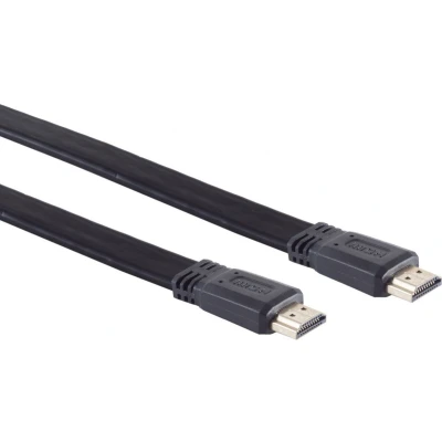 Afbeelding van Platte HDMI kabel versie 1.4 (4K 30Hz) / zwart 7,5 meter