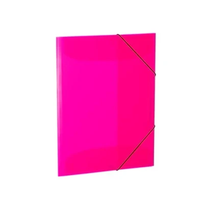 Afbeelding van HERMA 19698 Verzamelmap A3 doorschijnend neon roze roze, kinderhoekspanner map van kunststof met binnenklep en elastiek, stabiele plastic voor jongens meisjes