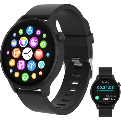 Afbeelding van Denver Smartwatch Android iOS Volledige Belfunctie Sporthorloge Hartslagmeter Saturatiemeter Slaapmonitor SWC338B
