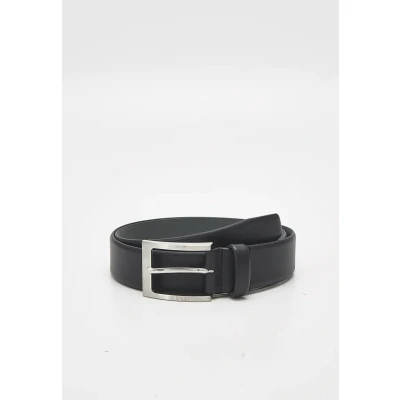 Afbeelding van HUGO BOSS heren Barnabie riem van leer in de kleur Zwart, maat: 90 cm