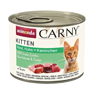 Afbeelding van 24x200g Kitten Rundvlees, Kip &amp; Konijn Animonda Carny Kattenvoer