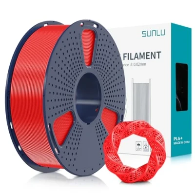 Afbeelding van SUNLU PLA Plus Filament 1.75mm for 3D Printer &amp; Pens, 1KG (2.2LBS) PLA+ Tolerance Accuracy +/ 0.02 mm, Red
