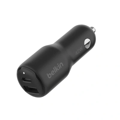 Afbeelding van Belkin Car Charger PPS 42W (30W USB C + 12W A) Black