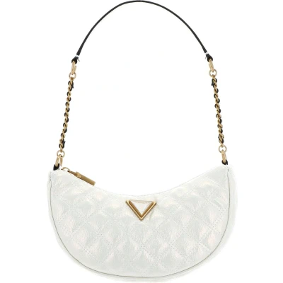 Afbeelding van GUESS Schoudertas Giully Top Zip Shoulder Bag Ivory Mintgroen