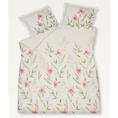 Afbeelding van Vandyck Serene Flower Dekbedovertrekset Offwhite Lits jumeaux (240x200/220 + 2 Slopen)