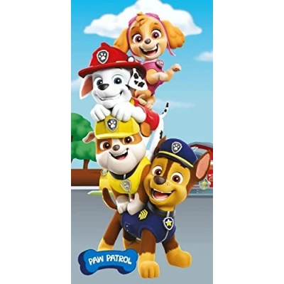 Afbeelding van Jerry Fabrics Paw Patrol Kids Sneldrogende Badstrandhanddoek van 100% katoen, blauw, 70 x 140 cm