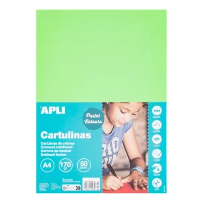 Afbeelding van APLI Smaragdgroen Karton A4 170 g/m² 50 vel