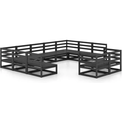Afbeelding van vidaXL 11 delige Loungeset massief grenenhout